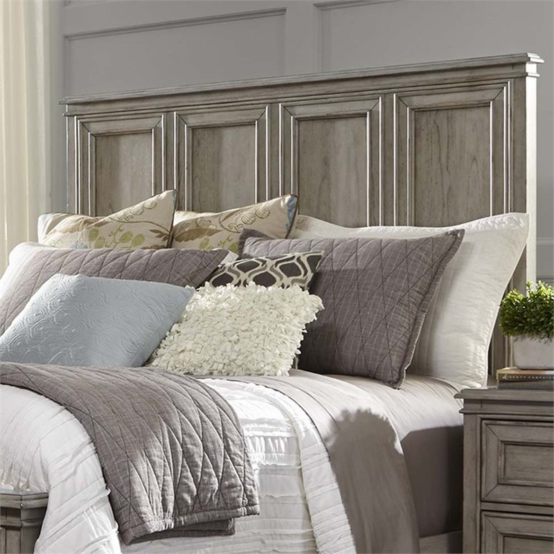 Liberty Furniture Grayton Grove King Panel Headboard in Driftwood - 573 ...