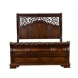 Arbor Place Dark Brown Queen Sleigh Bed - Dresser & Mirror - Chest
