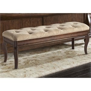 liberty furniture rustic traditions bedroom bench in rustic cherry