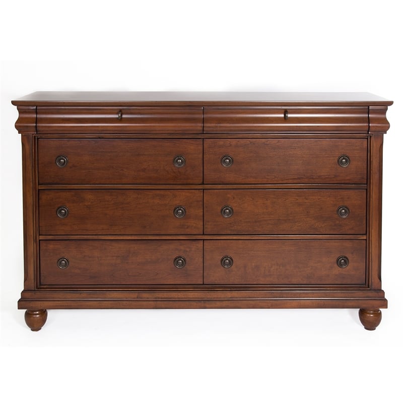 Rustic Traditions Cherry Dresser & Mirror