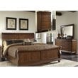 Rustic Traditions Cherry King Sleigh Bed - Dresser & Mirror - Chest