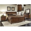 Liberty Furniture Rustic Traditions King Sleigh Bed Dresser & Mirror Chest NS
