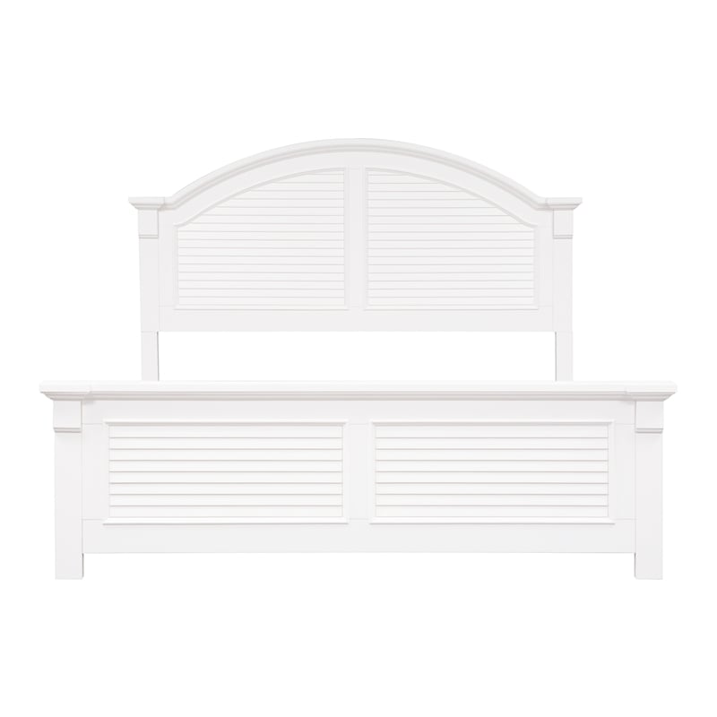 Summer House I White King Panel Bed - Dresser & Mirror - Chest