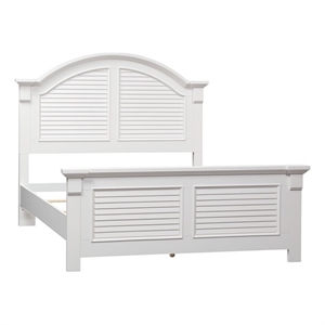 summer house panel bed in oyster white