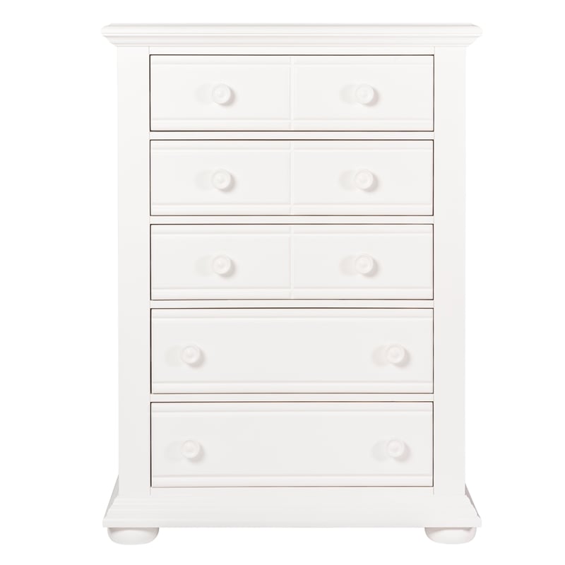 Summer House I White Queen Panel Bed - Dresser & Mirror - Chest
