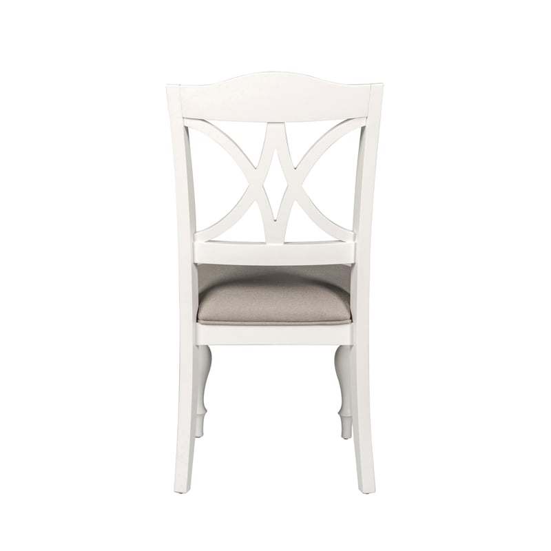 Summer House White 5 Piece Pedestal Table Set