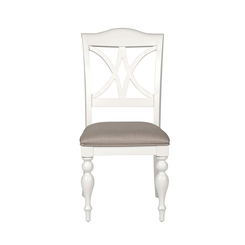 Summer House White 5 Piece Pedestal Table Set