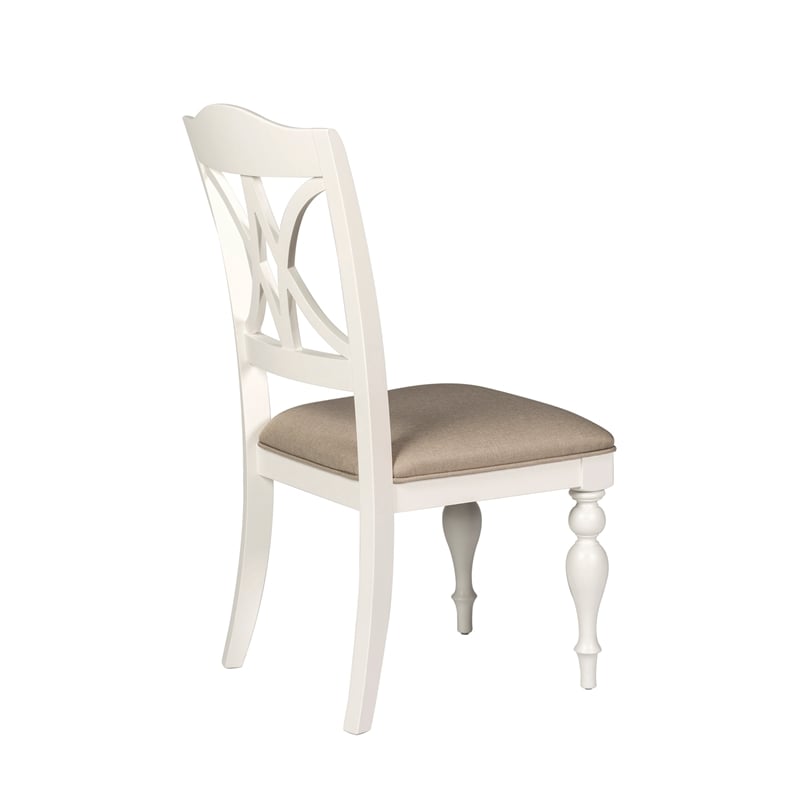 Summer House White 5 Piece Pedestal Table Set