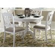 Summer House White 5 Piece Pedestal Table Set