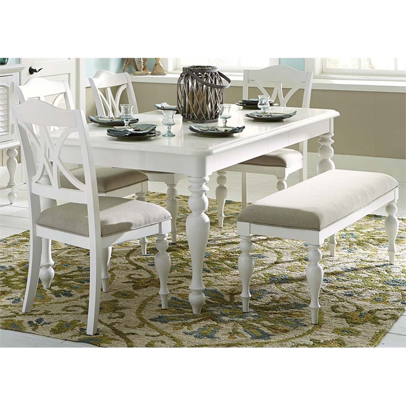Liberty Furniture Summer House I 6 Piece Dining Set in Oyster White ...
