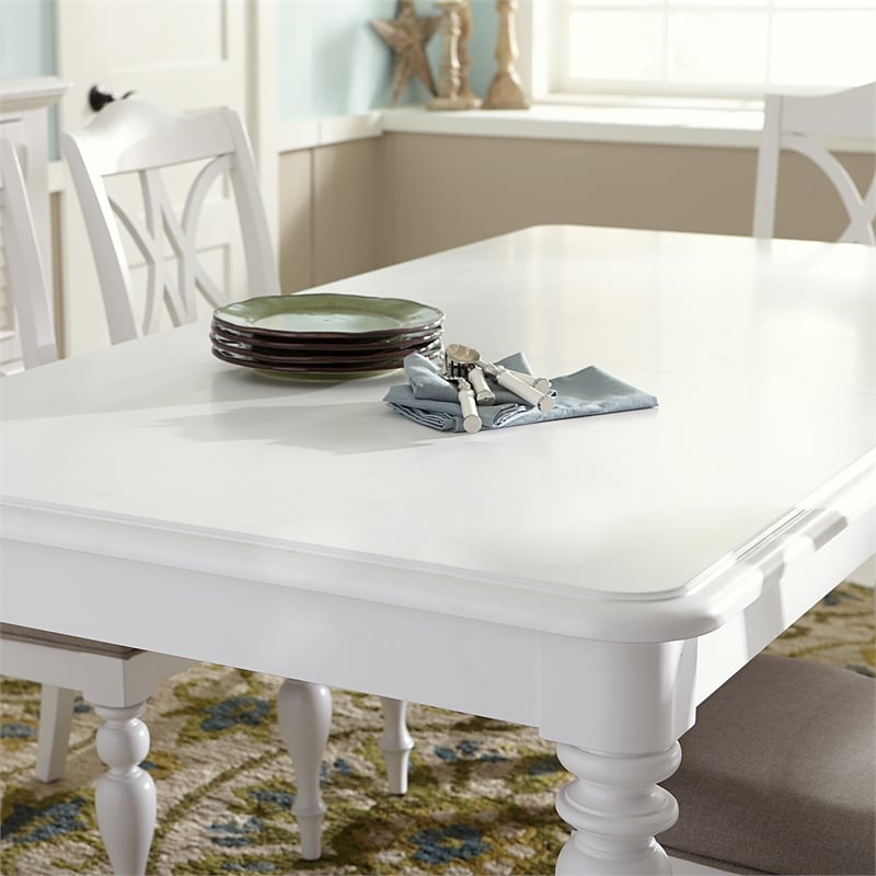 Summer House White 7 Piece Rectangular Table Set
