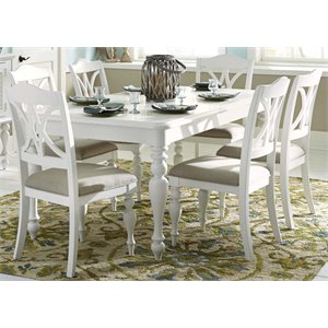Summer House White 7 Piece Rectangular Table Set