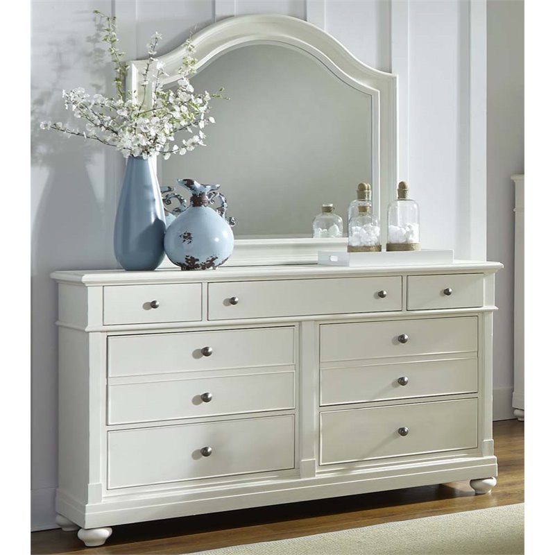 Liberty Furniture Harbor View Ii Dresser And Mirror Set In Linen