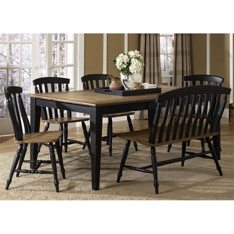 Liberty Furniture Al Fresco Ii 6 Piece Dining Set In Black 641 Cd 6rts
