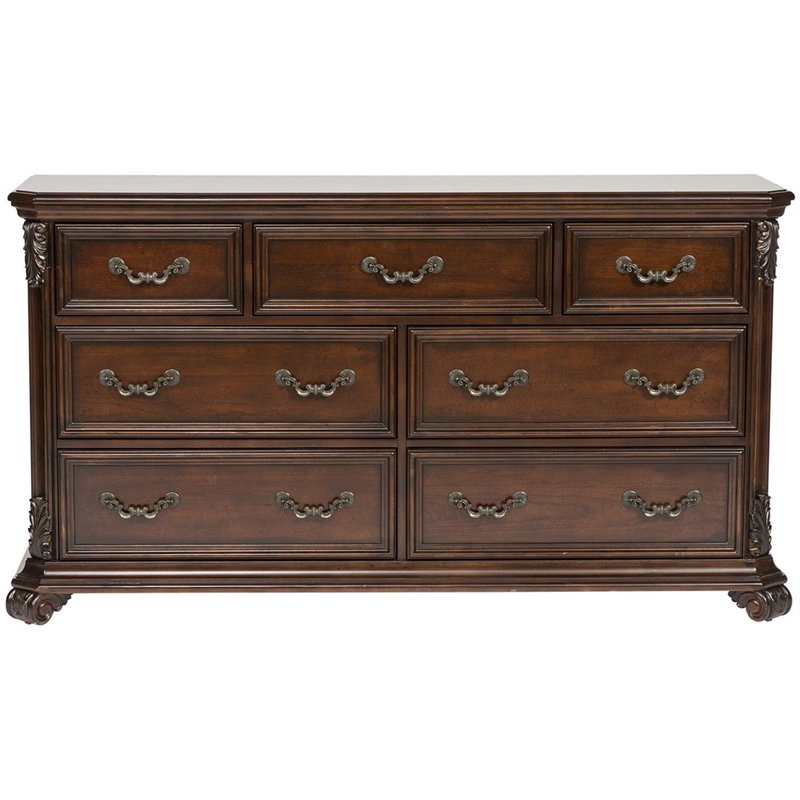 Messina Estates Dark Brown Dresser & Mirror