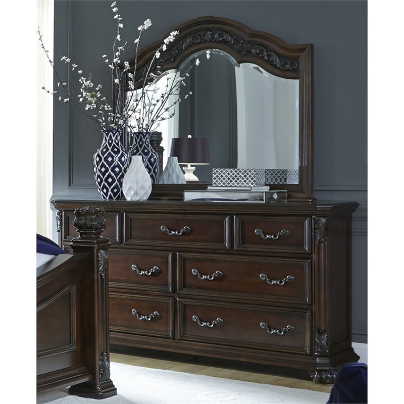 Liberty Furniture Messina Estates Dresser And Mirror Set In Cognac Liberty Furniture Messina Estates Dresser And Mirror Set In Cognac 737 Br Dm