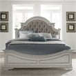 Magnolia Manor White Queen Upholstered Bed