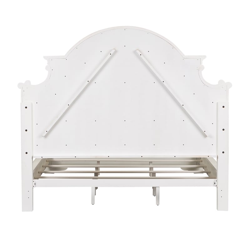 Magnolia Manor White King Upholstered Bed