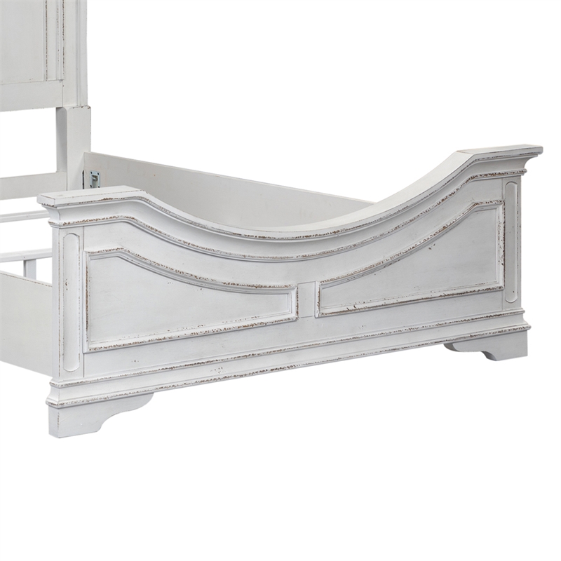 Magnolia Manor White Queen Panel Bed