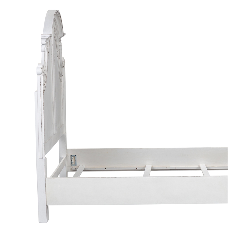 Magnolia Manor White Queen Panel Bed