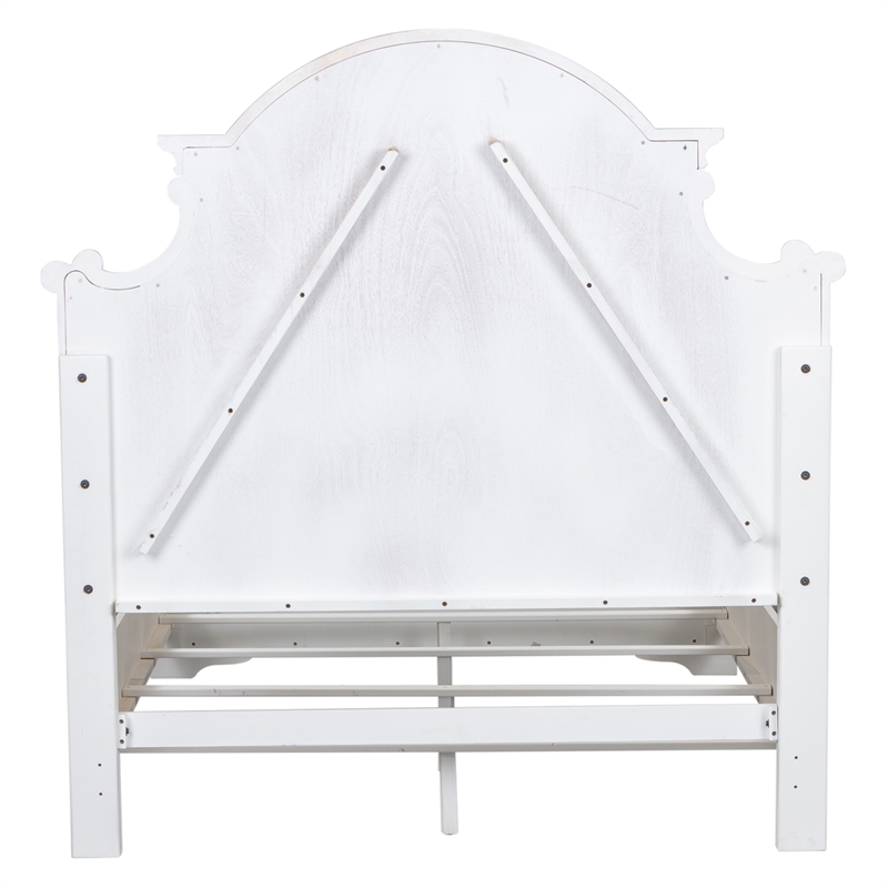Magnolia Manor White Queen Panel Bed