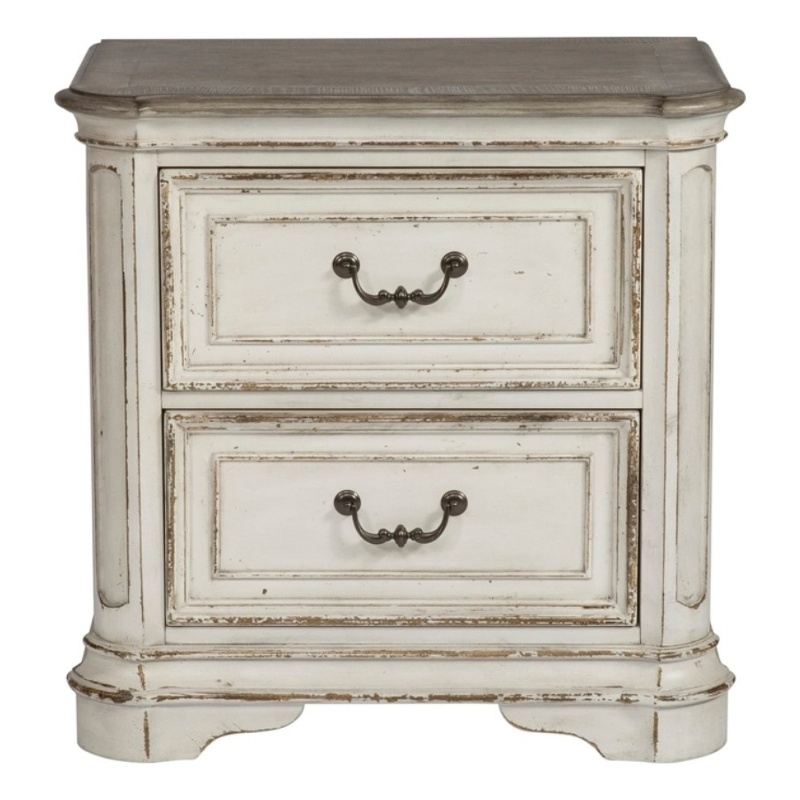 Magnolia Manor White 2 Drawer Night Stand
