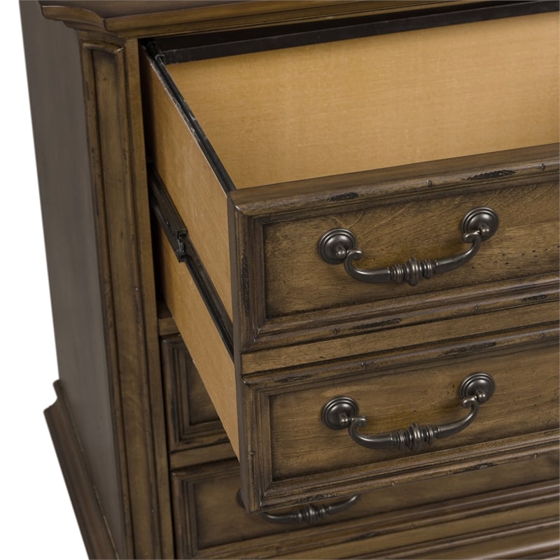 Liberty Furniture Amelia Solid Wood Lateral File in Antique Toffee