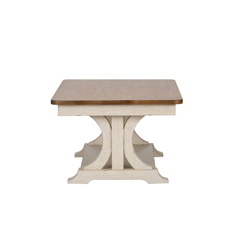 Farmhouse Reimagined White Rectangular Cocktail Table