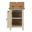 Farmhouse Reimagined White Door Chair Side Table w/ Charging Station
