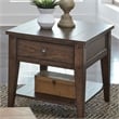 Lake House Dark Brown Wood End Table