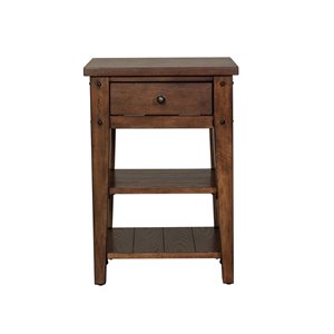 Lake House Dark Brown Chair Side Table