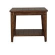 Lake House Dark Brown Square Lamp Table