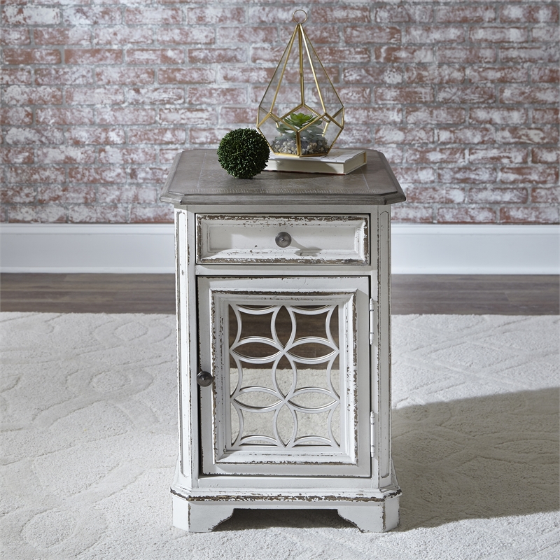 Magnolia Manor White Chair Side Table
