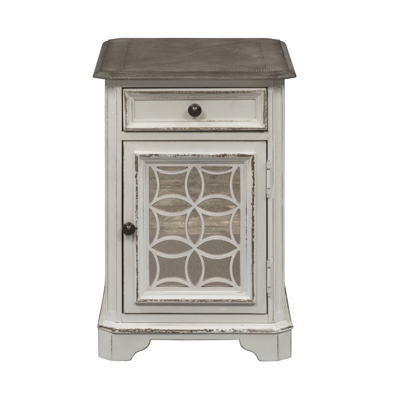 Magnolia Manor White Chair Side Table