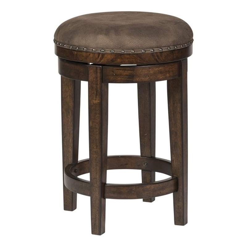 Liberty Furniture Aspen Skies Console Swivel Stool - Brown