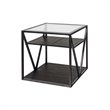 Arista Medium Gray Metal Framed End Table