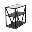 Arista Medium Gray Metal Chair Side Table
