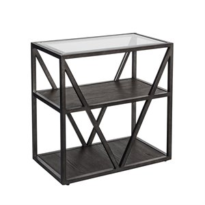 Arista Medium Gray Metal Chair Side Table