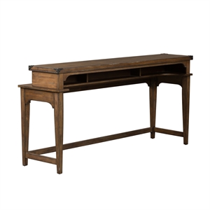 aspen skies light brown console bar table