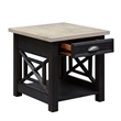 Heatherbrook Black Drawer End Table