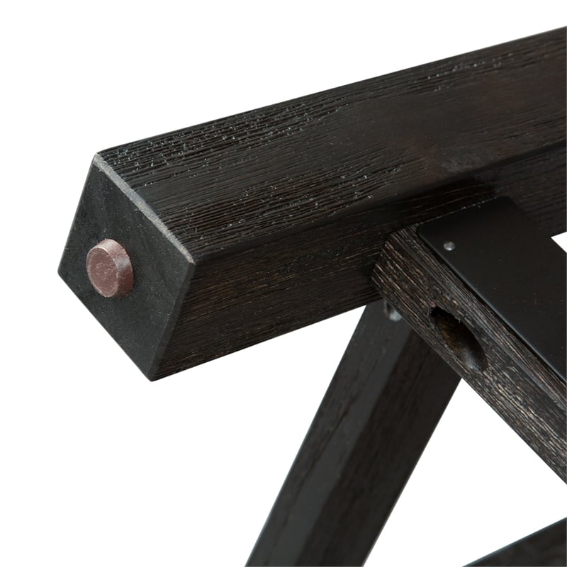 Heatherbrook Black Uph Console Stool
