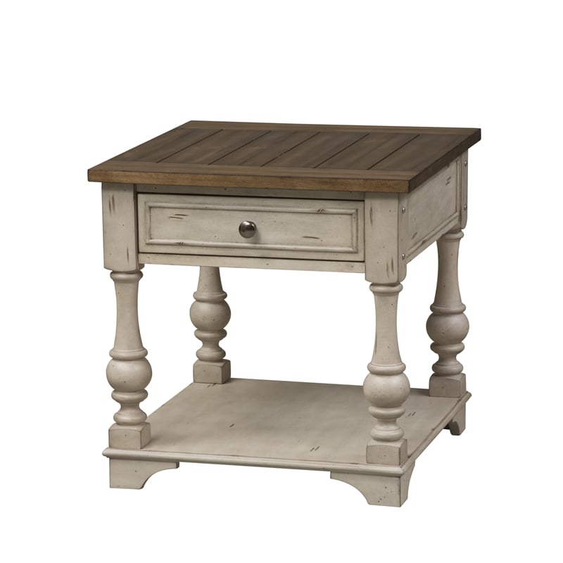 morgan creek white end table