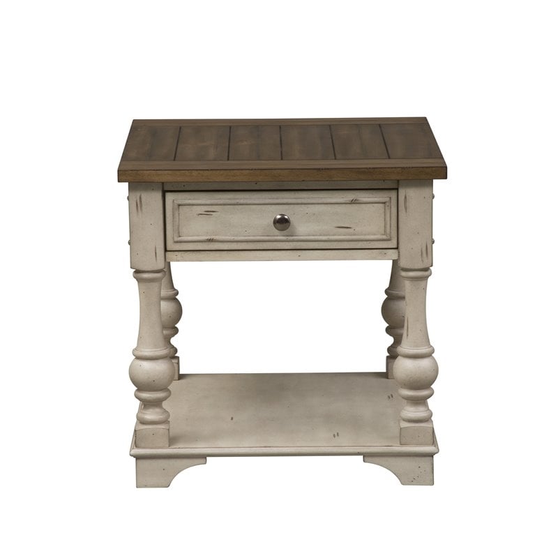 morgan creek white end table