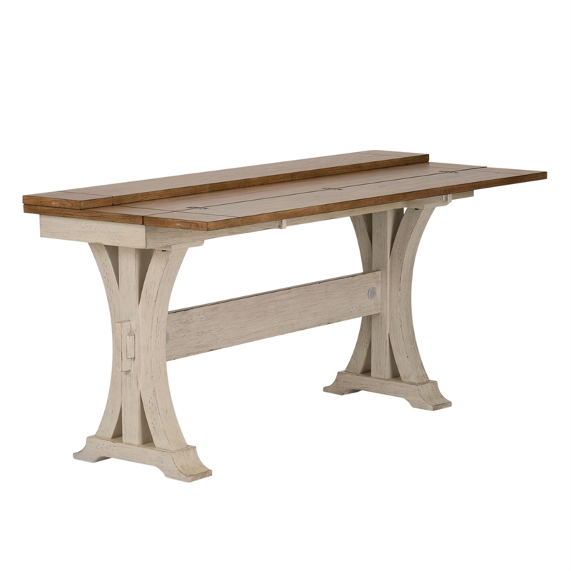 Farmhouse Reimagined White Flip Lid Sofa Table