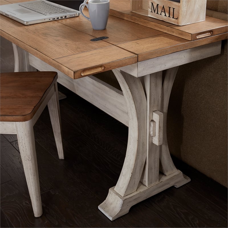 Farmhouse Reimagined White Flip Lid Sofa Table