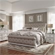 Magnolia Manor White King Uph Sleigh Bed