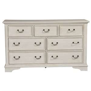 bayside white 7 drawer dresser