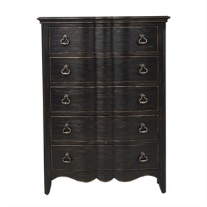 chesapeake black 5 drawer chest