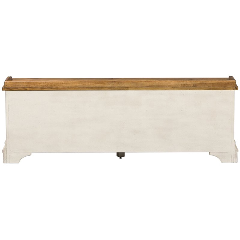 Morgan Creek White Storage Hall Bench