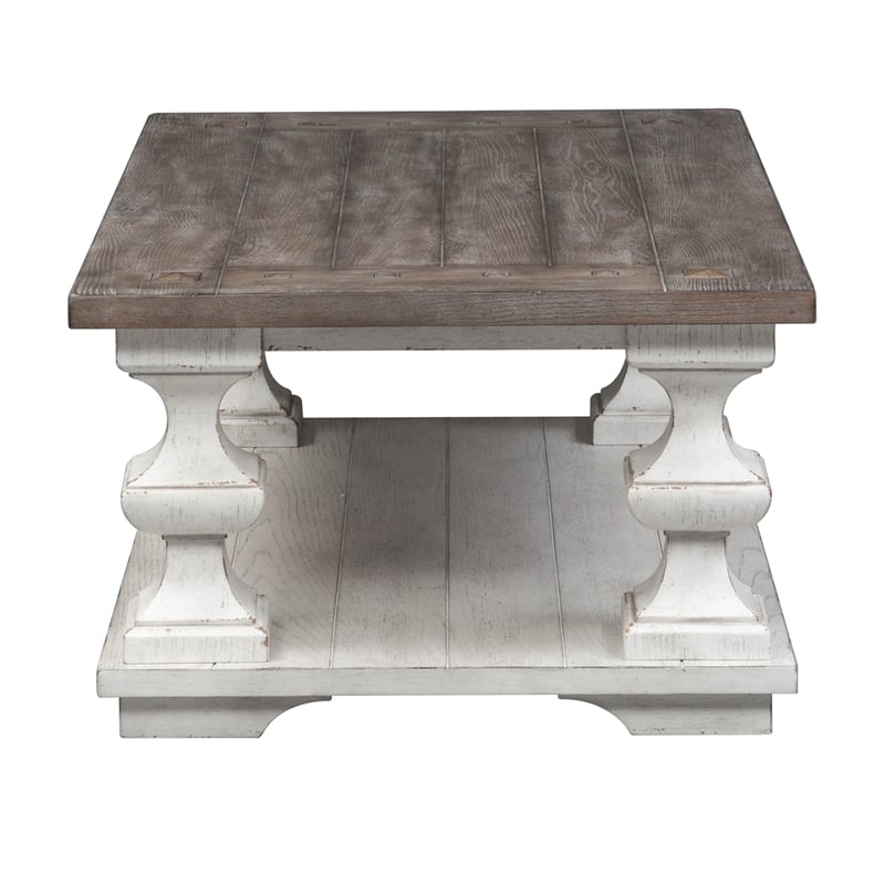 Liberty Furniture Traditional Wood White Sedona Cocktail Table